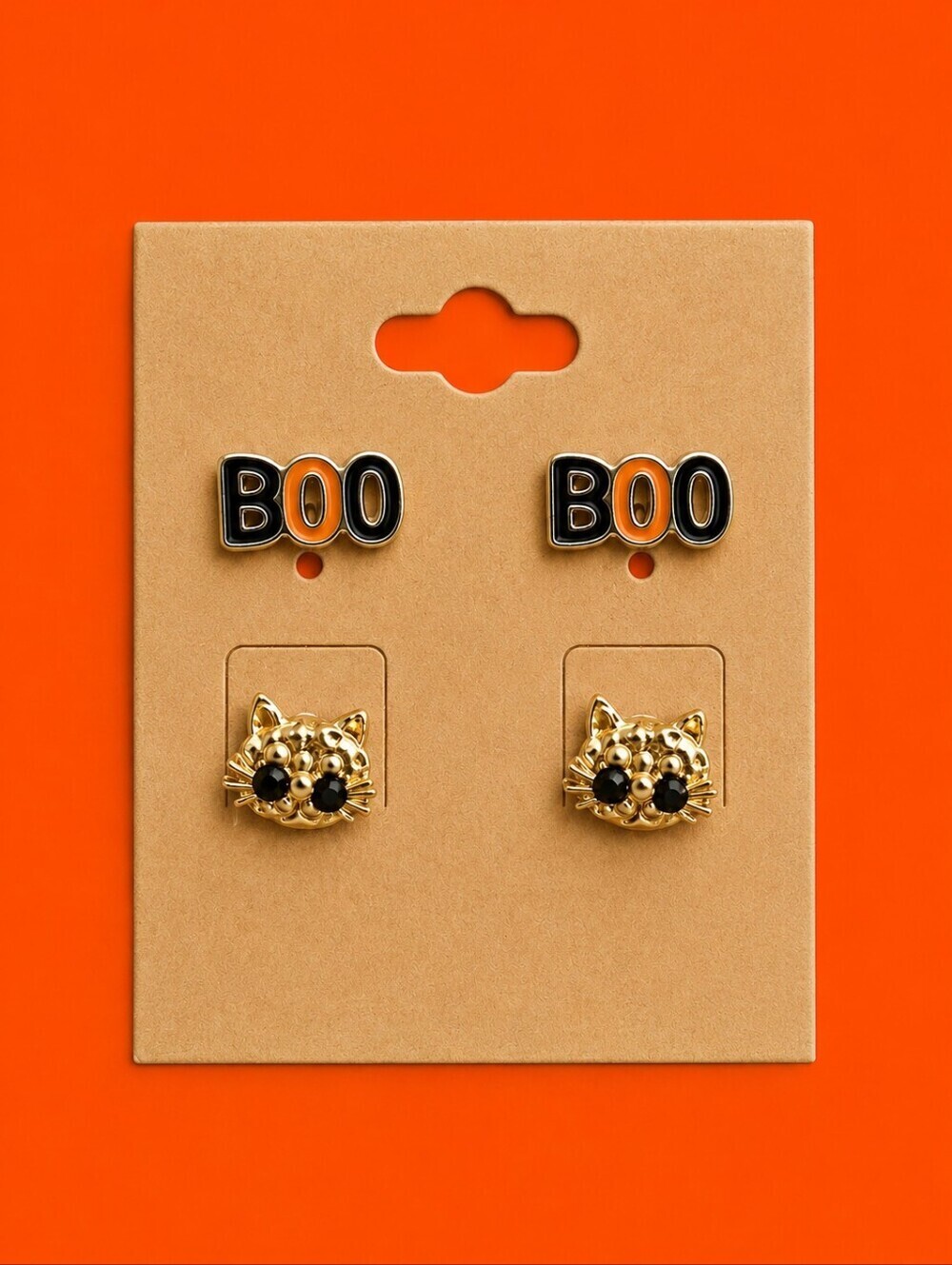3/$30 Vintage Halloween Cat Boo Post Earrings
